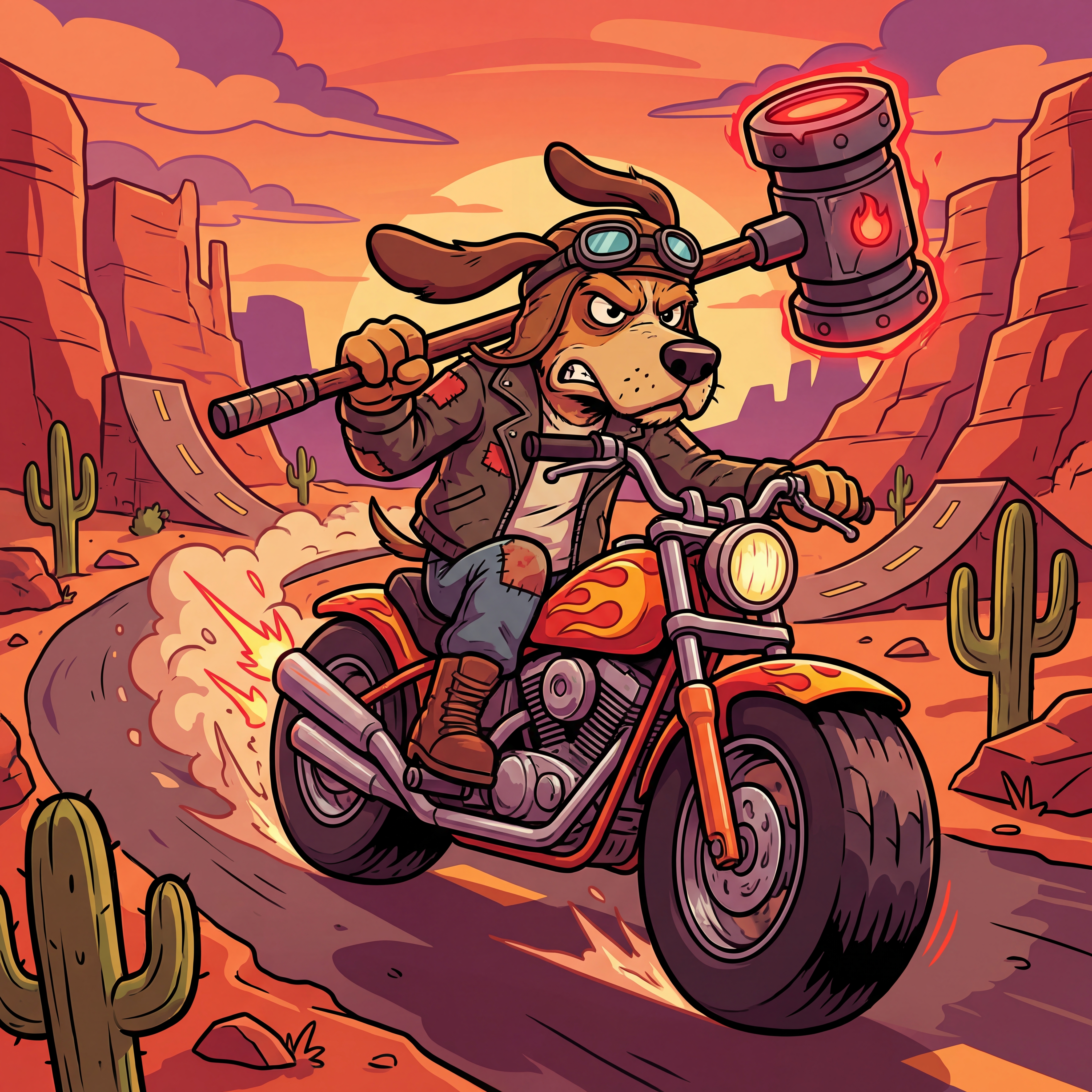 Hammer Hound - A wasteland survivor forging solutions